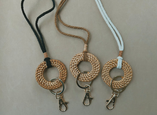 RATTAN NEUTRAL LANYARD