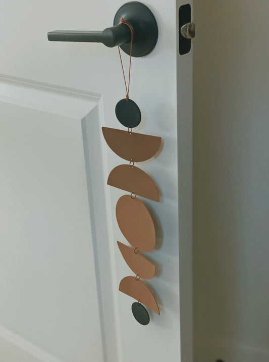 LEATHER MOON WALL HANGING