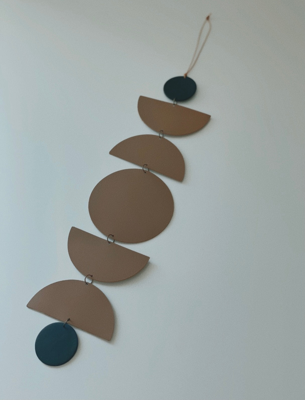 LEATHER MOON WALL HANGING